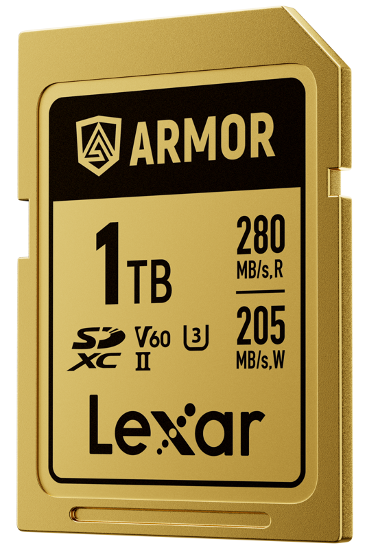 Lexar SDXC ARMOR Gold UHS-II U3, Stainless Steel, IP68 R280/W210 (V60) 1TB Memory Card
