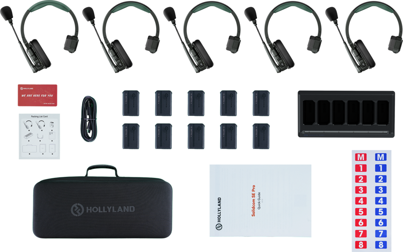 Hollyland Solidcom SE Pro trådløst intercom-system (5 headsets)
