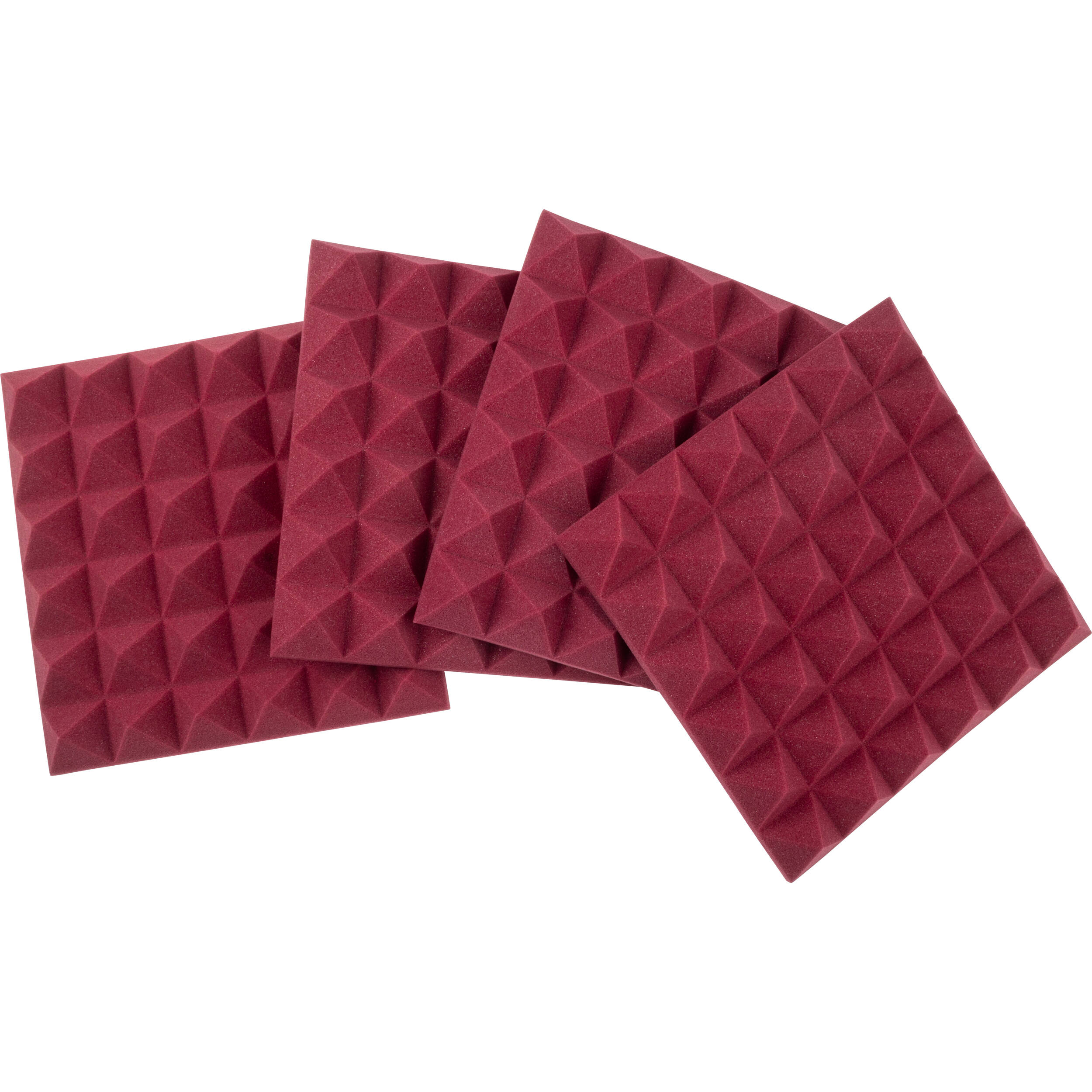 Gator akustisk pyramidepanel 12x12" (bordeaux, 4 stk.)