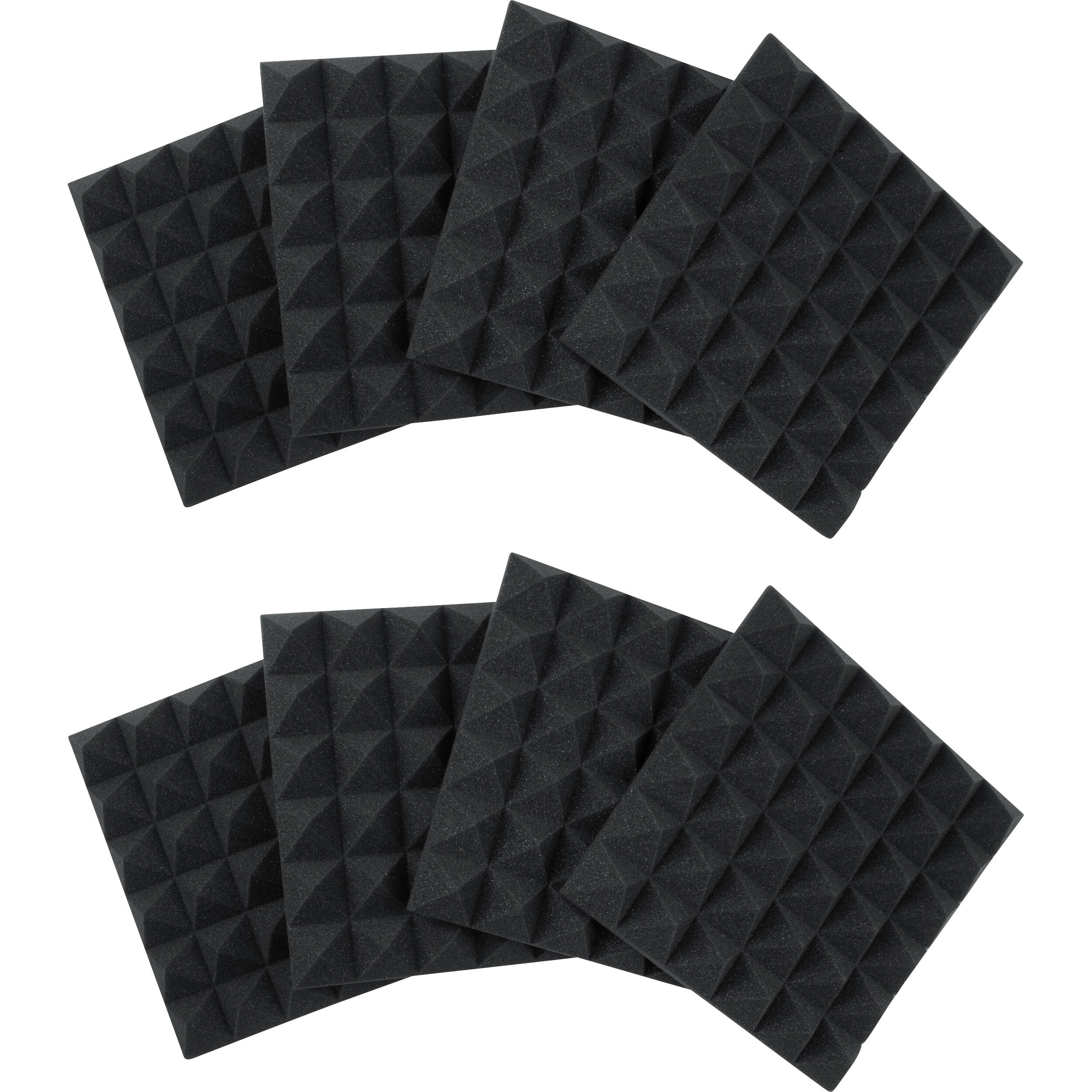 Gator akustisk pyramidepanel 12x12" (kul, 8 stk.)