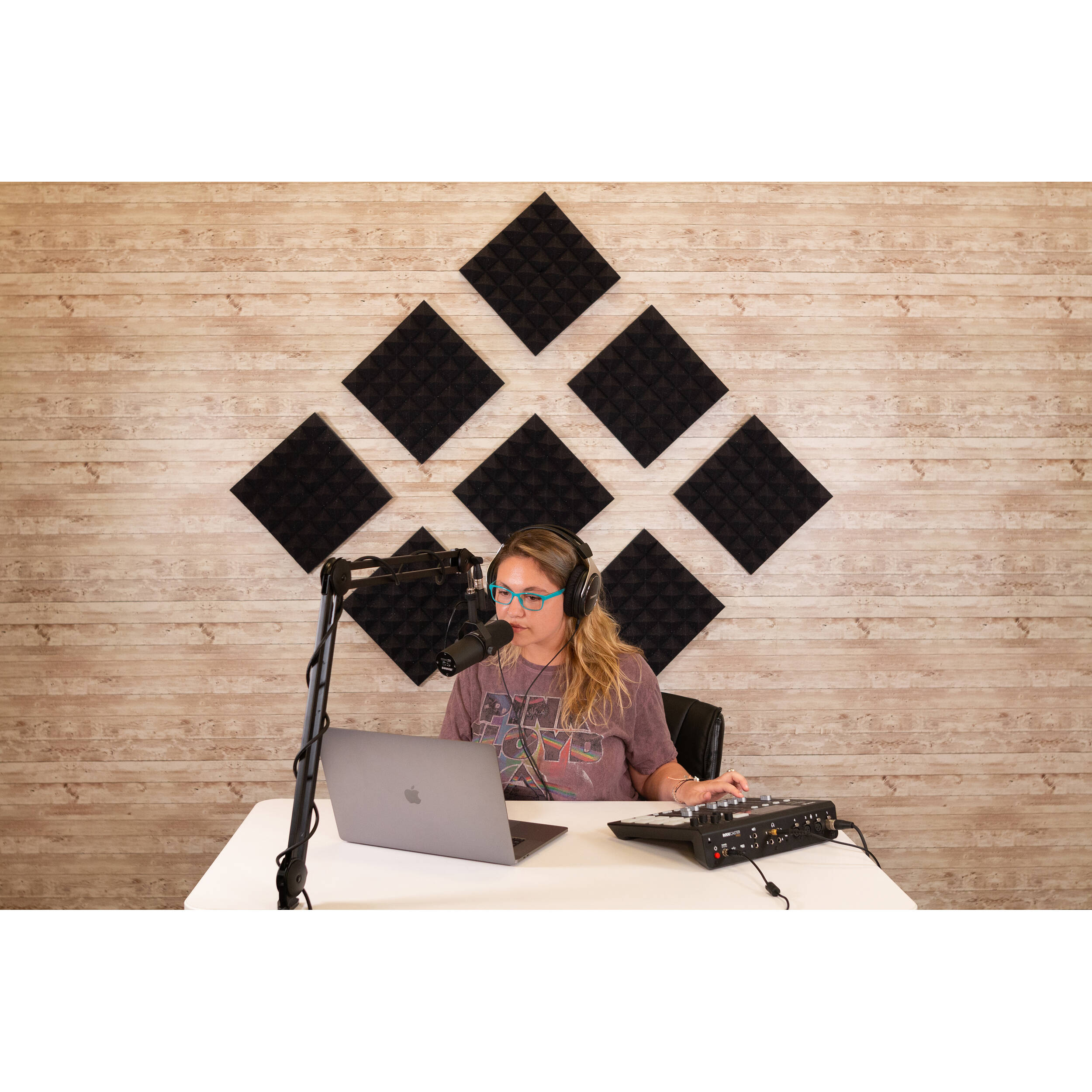 Gator Acoustic Pyramid Panel 12x12" (Charcoal, 8pcs.)