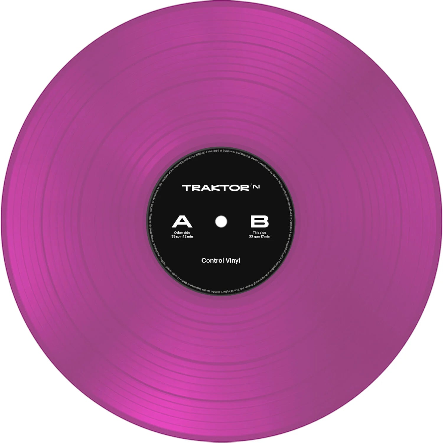 Native Instruments Traktor Control Vinyl (Neon Pink Transparent)