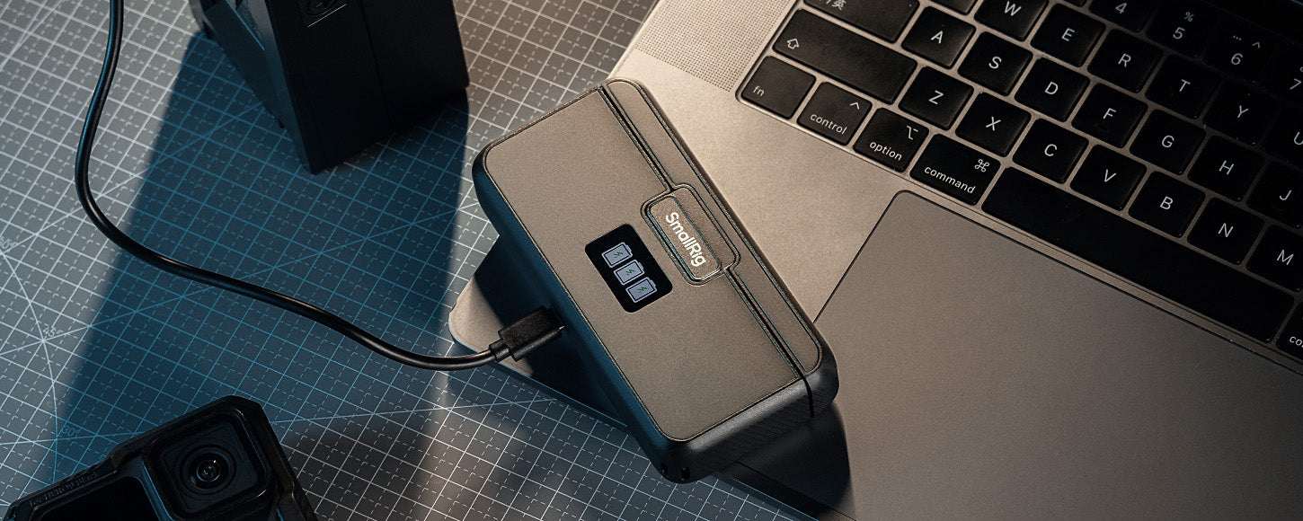 SmallRig GoPro Kamera Batterisæt (3 stk. + Opladningsetui) (4565)