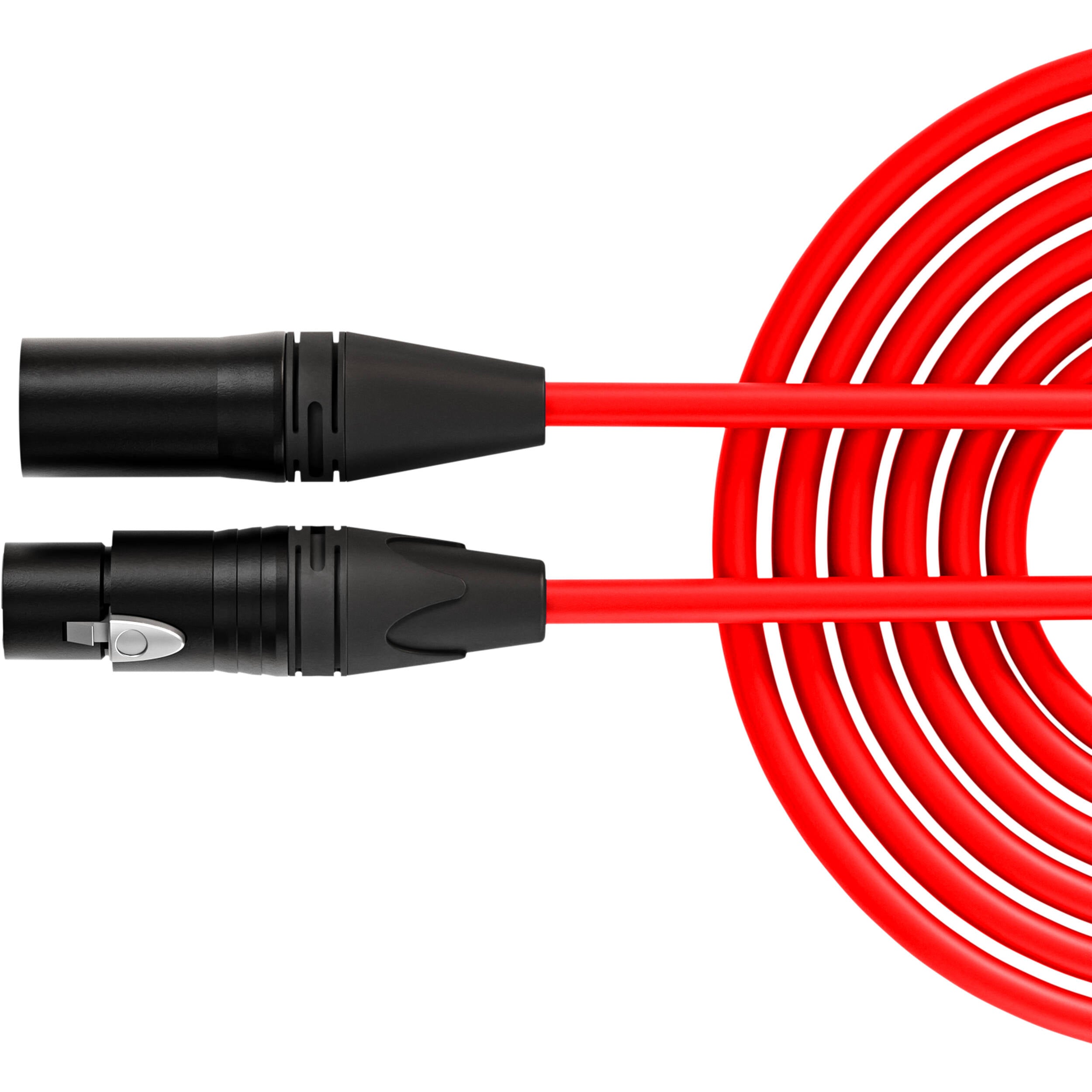 Rode XLR-hun til XLR-han kabel 6m (rød)