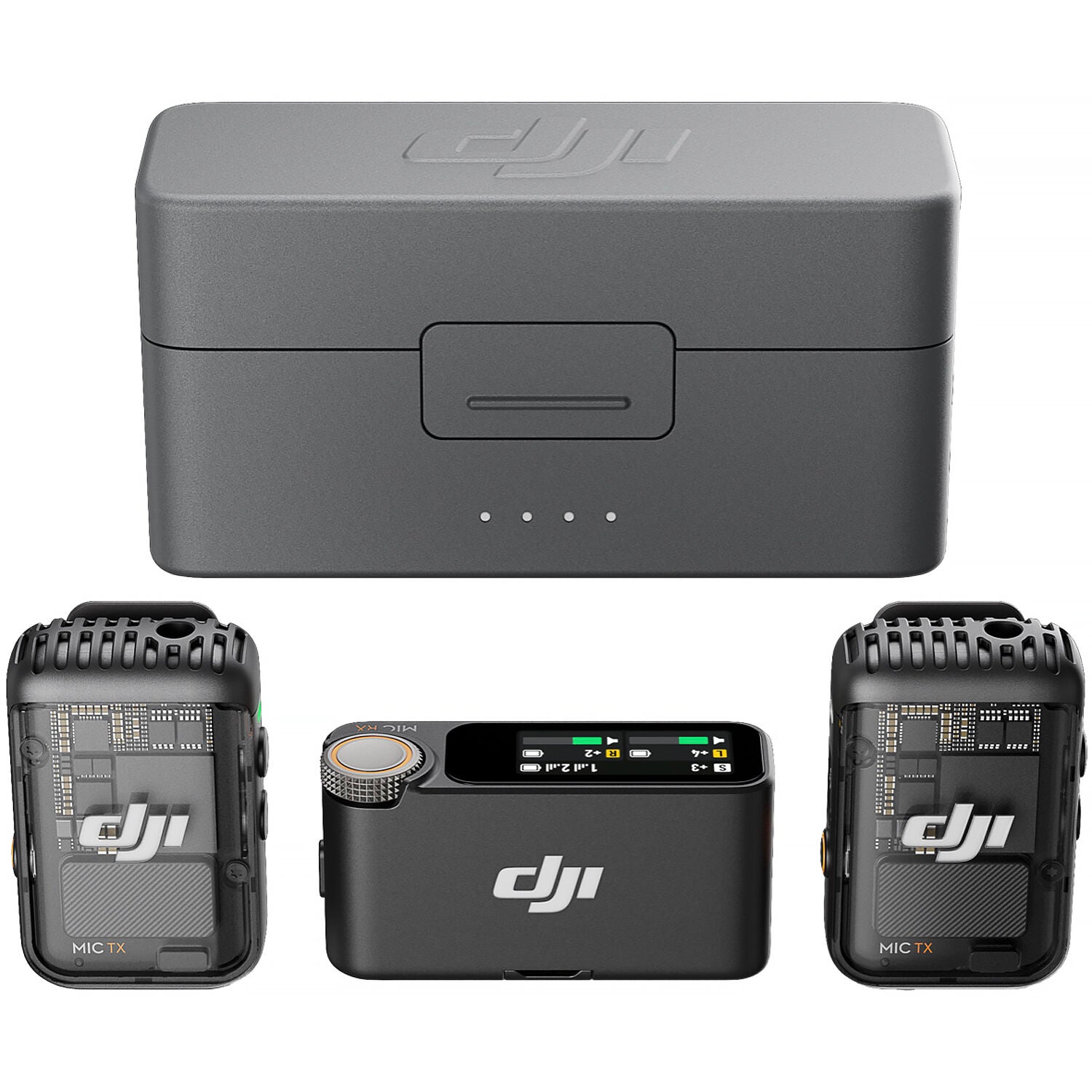 DJI Mic 2 (2 TX + 1 RX + opladningsetui, Shadow Black)