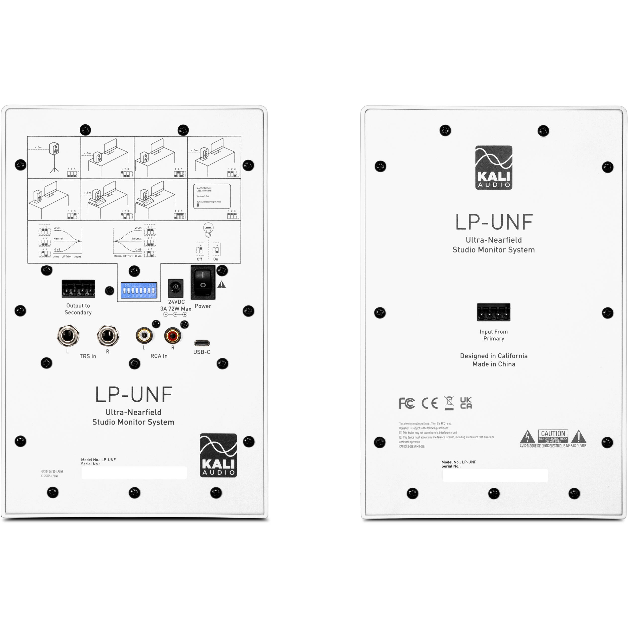 Kali Audio LP-UNF (Hvid, Par)