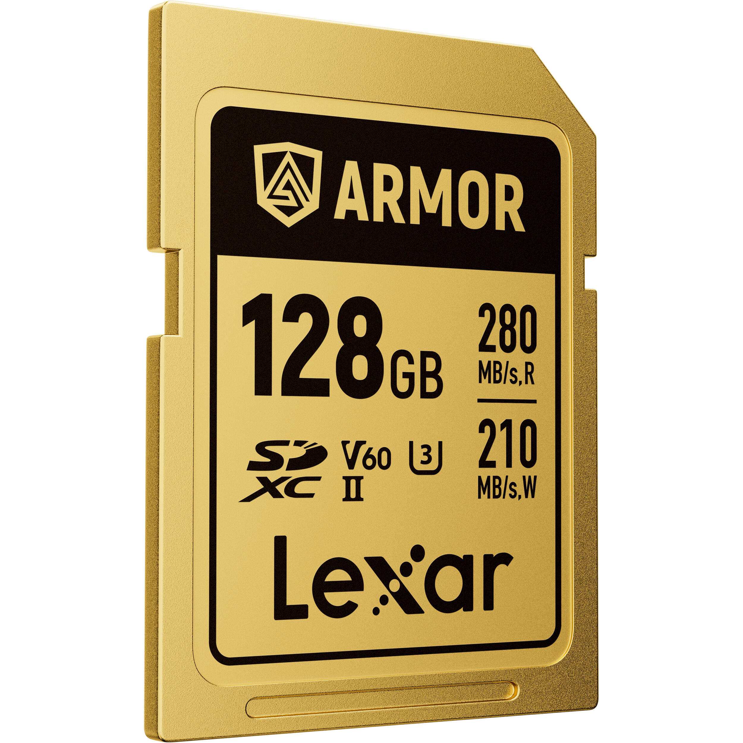 Lexar SDXC ARMOR Gold UHS-II U3, Stainless Steel, IP68 R280/W210 (V60) 128GB Memory Card