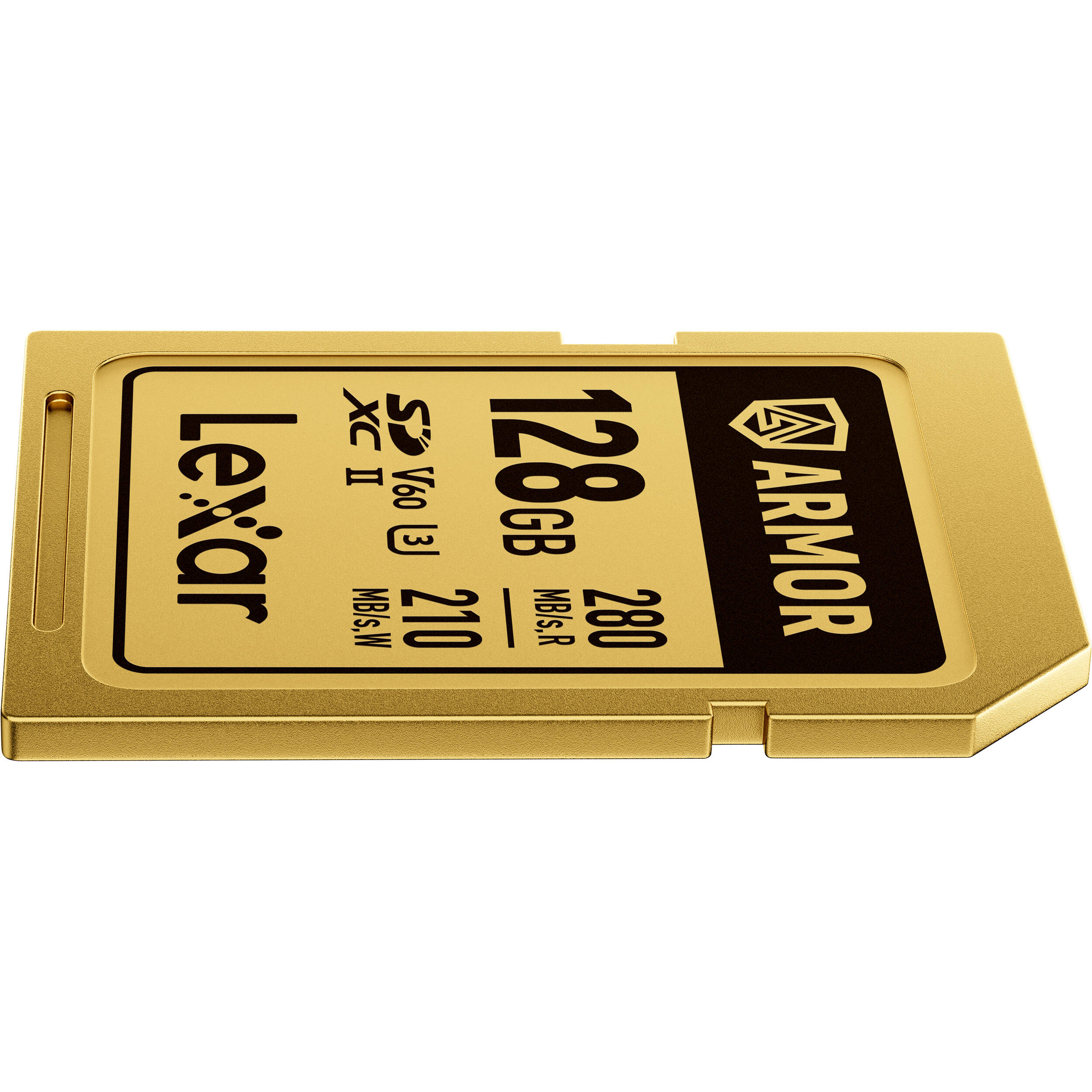 Lexar SDXC ARMOR Gold UHS-II U3, Stainless Steel, IP68 R280/W210 (V60) 128GB Memory Card
