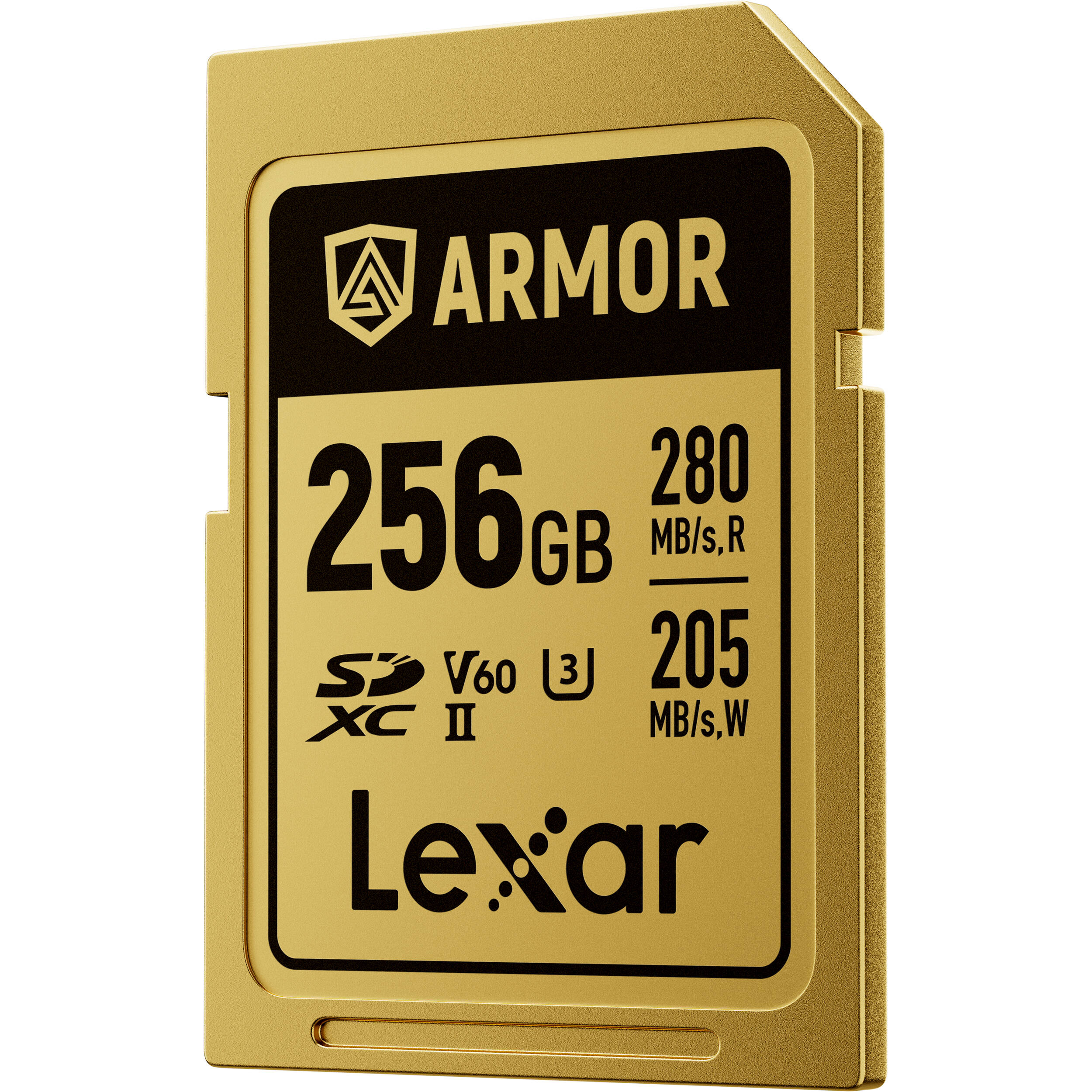 Lexar SDXC ARMOR Gold UHS-II U3, Stainless Steel, IP68 R280/W210 (V60) 256GB Memory Card