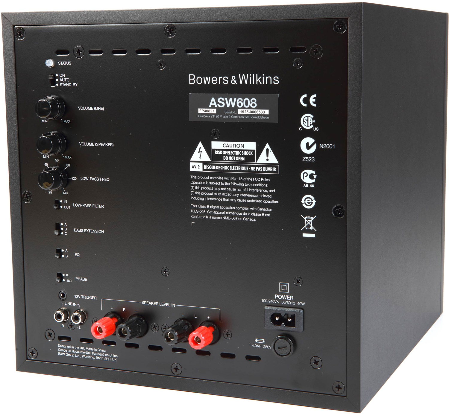 Bowers &amp; Wilkins ASW608 (Sort)