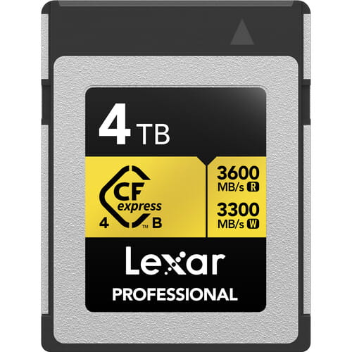 Lexar CFexpress 4.0 Pro Gold R3600/W3300 Memory Card