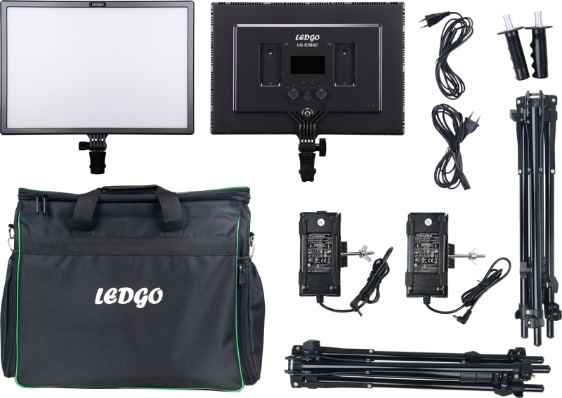 Ledgo LG-E268C 2 lyssæt m/stativ og taske