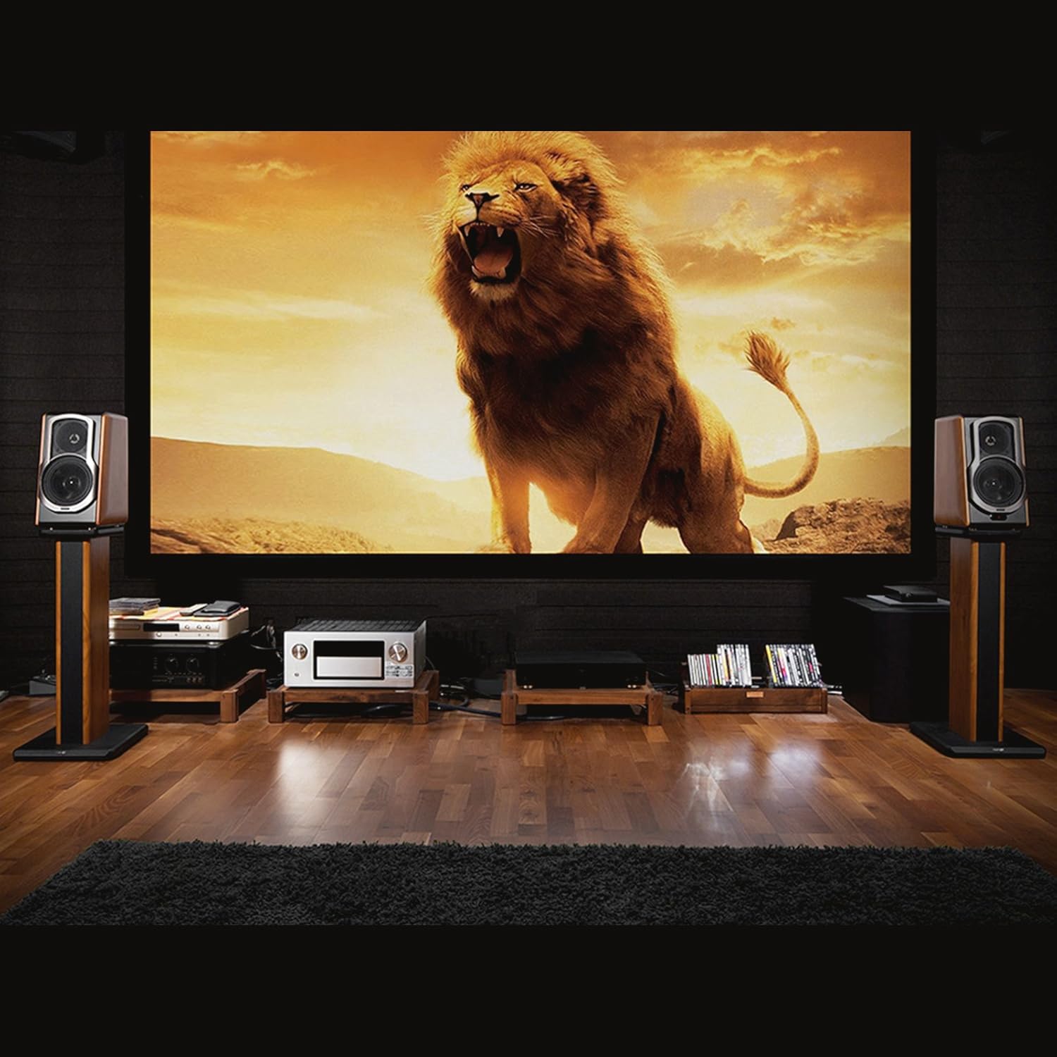 Edifier SS02 Speaker Stands (Pair, Wood Grain)