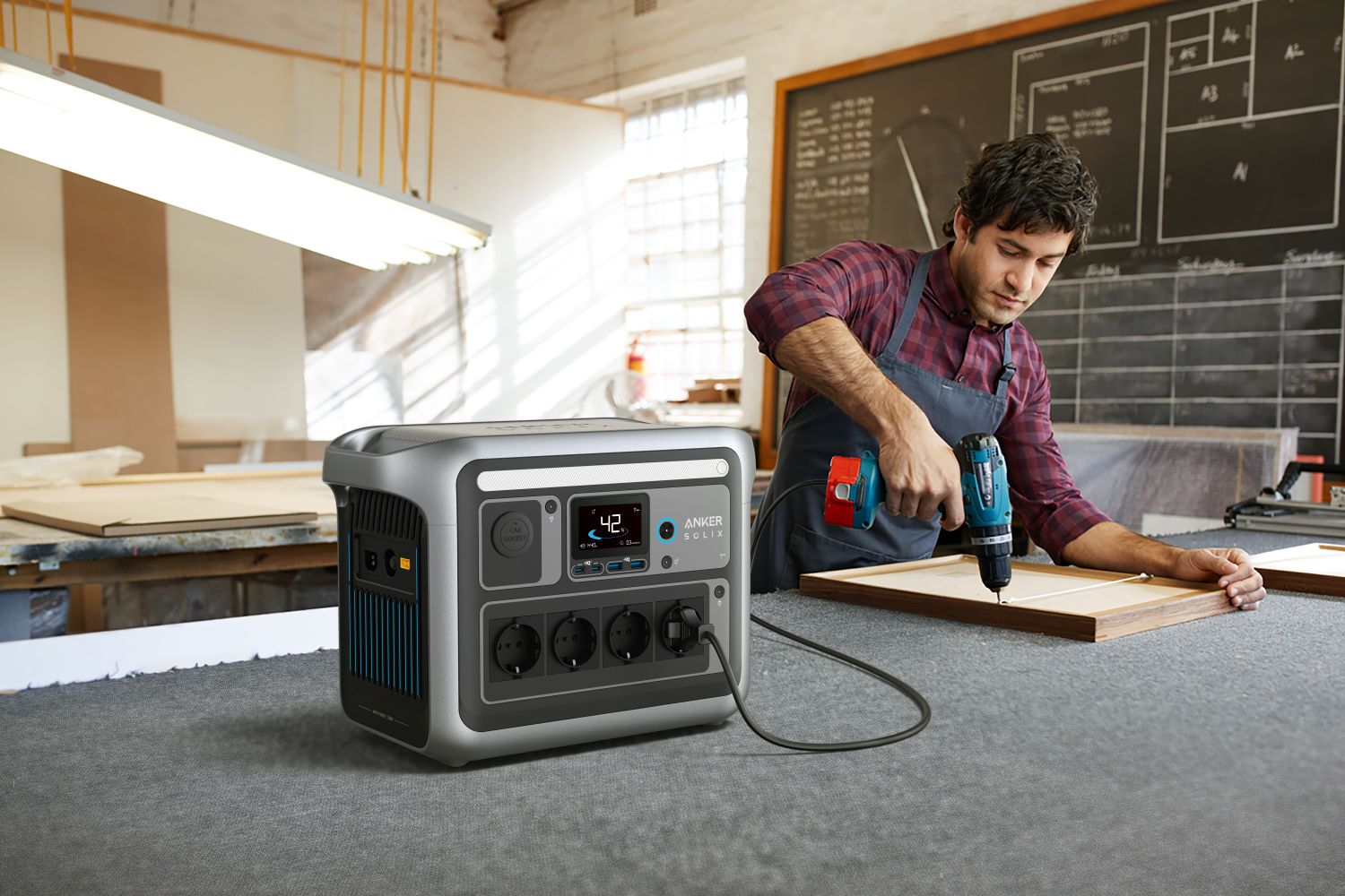 Anker Solix C1000X bærbar strømstation (1056Wh, 1800W)