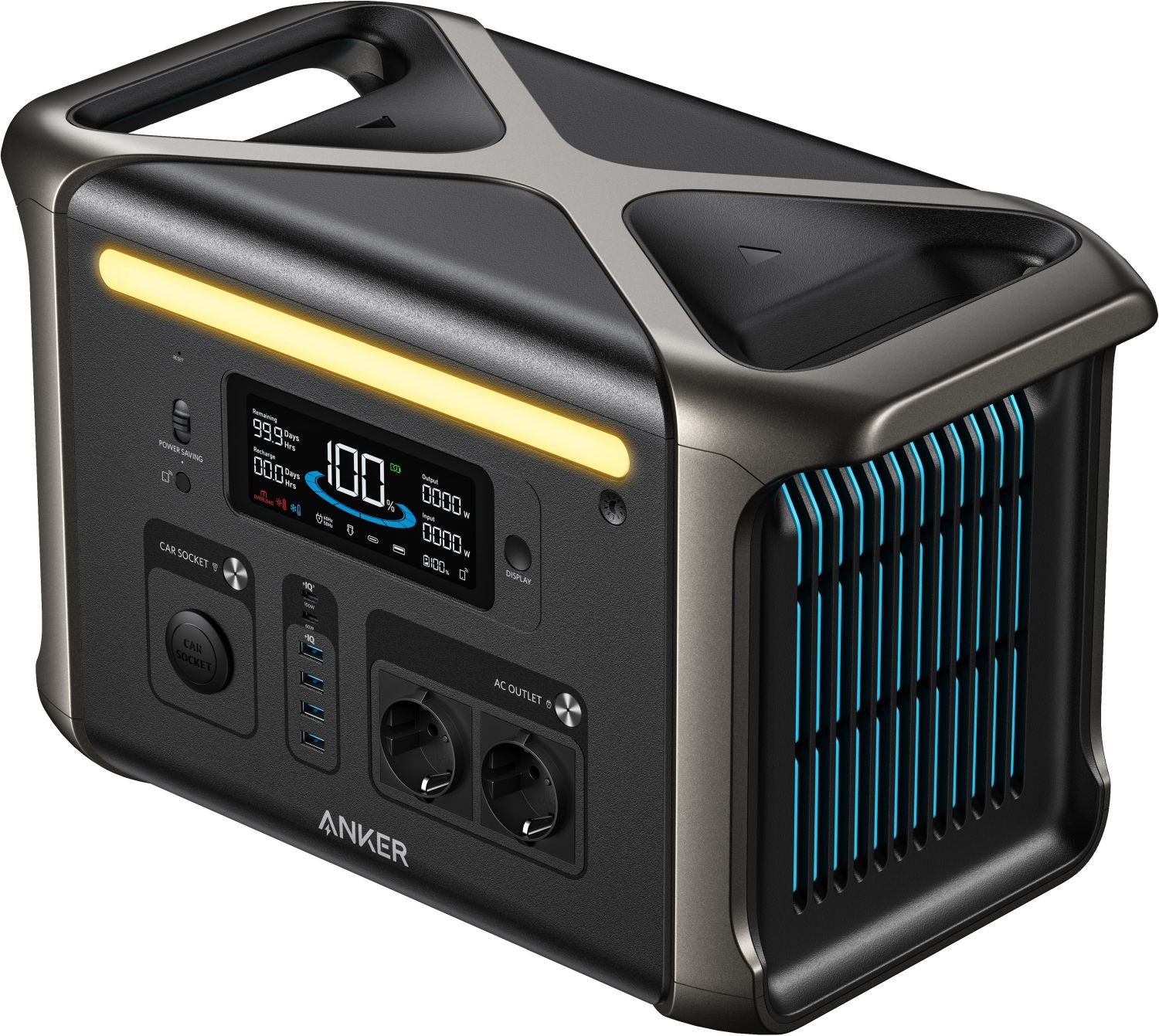 Anker Solix F1500 bærbar strømstation (1536Wh, 1800W)