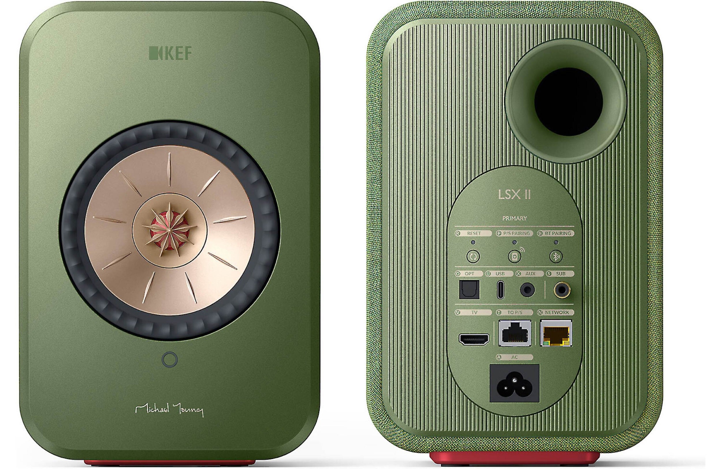 KEF LSX II (Pair, Olive Green)