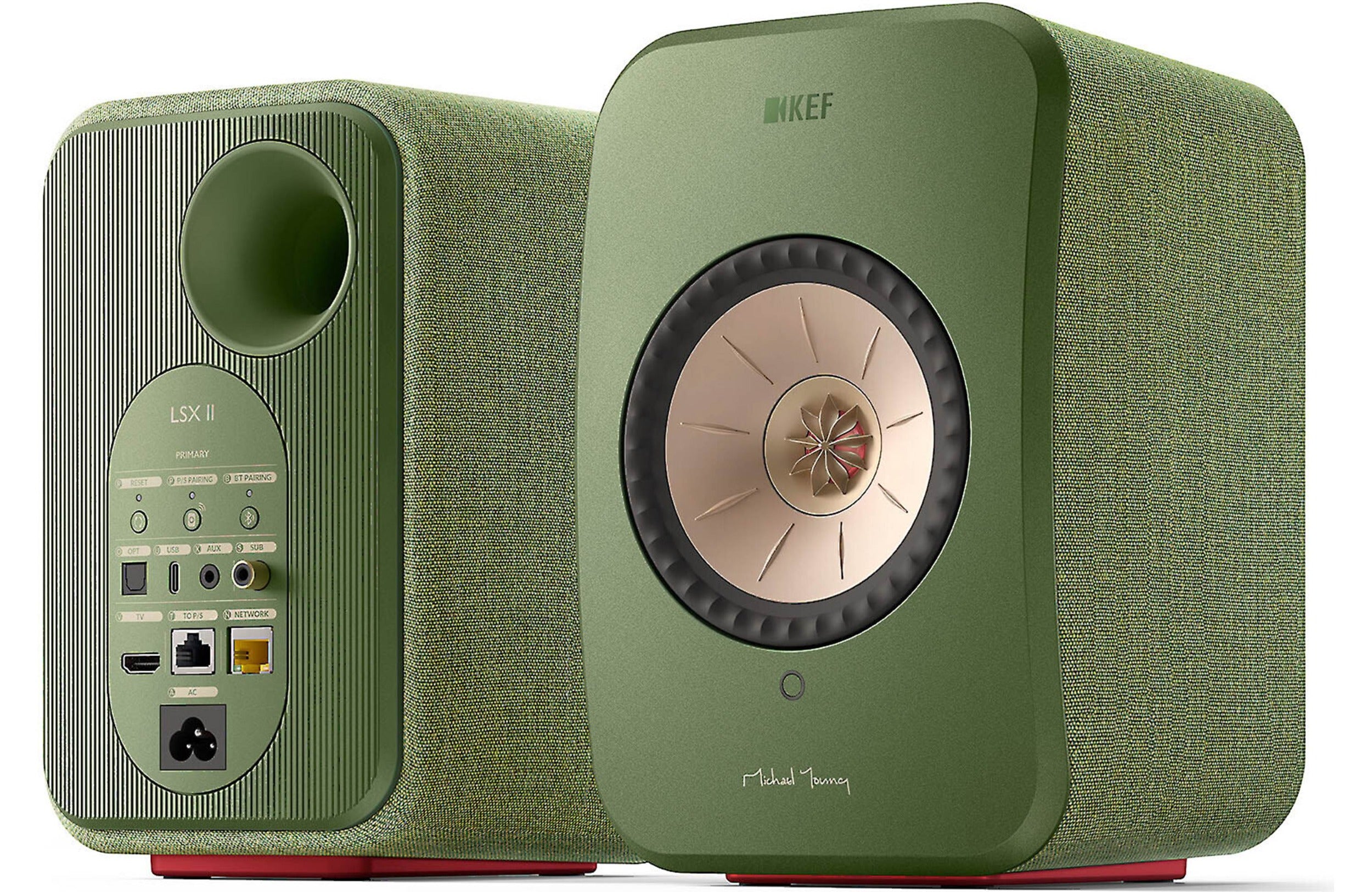 KEF LSX II (Pair, Olive Green)