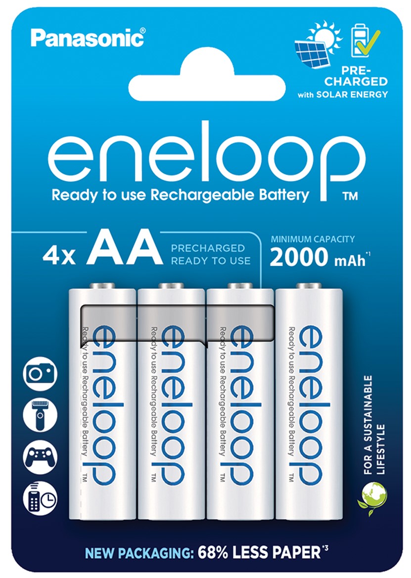 Panasonic Eneloop AA-batterier (2000 mAh) (4 stk.)