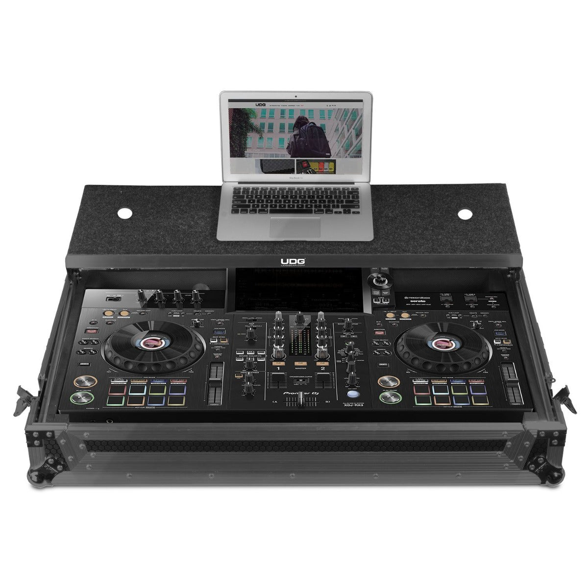 UDG Ultimate Flightcase XDJ-RX3 Plus bærbar bakke + hjul (U91075BL)