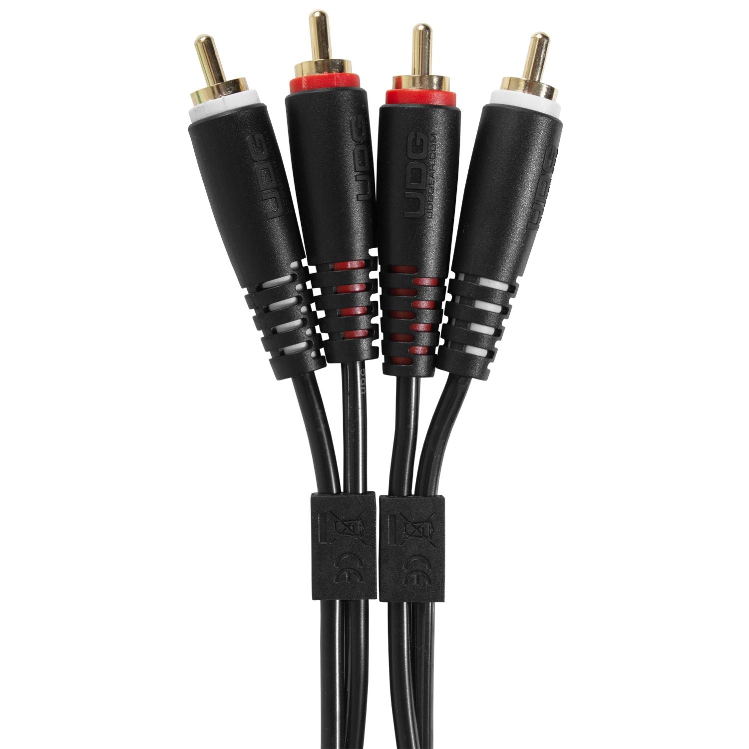 UDG Ultimate Audiokabelsæt RCA - RCA Sort Lige 1,5m - (U97001BL)