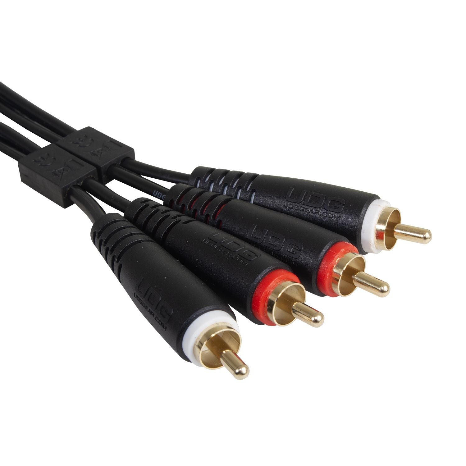 UDG Ultimate Audiokabelsæt RCA - RCA Sort Lige 1,5m - (U97001BL)