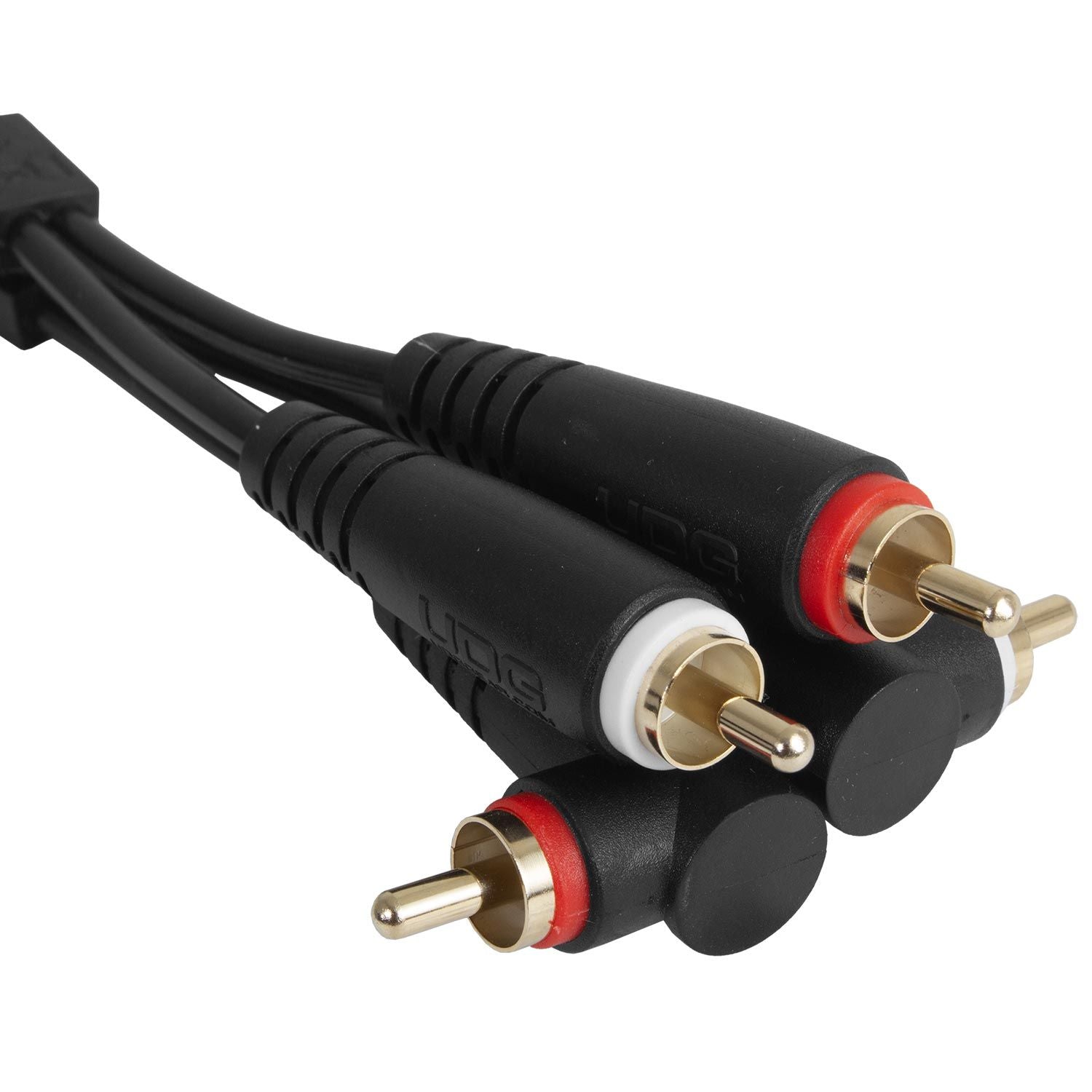 UDG Ultimate Audiokabelsæt RCA Lige - RCA Vinklet Sort 3m (U97005BL)
