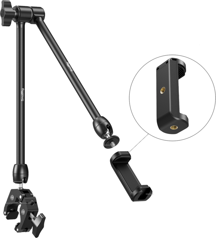 SmallRig Desktop Magic Arm with Crab-Shaped Clamp Kit (5624)