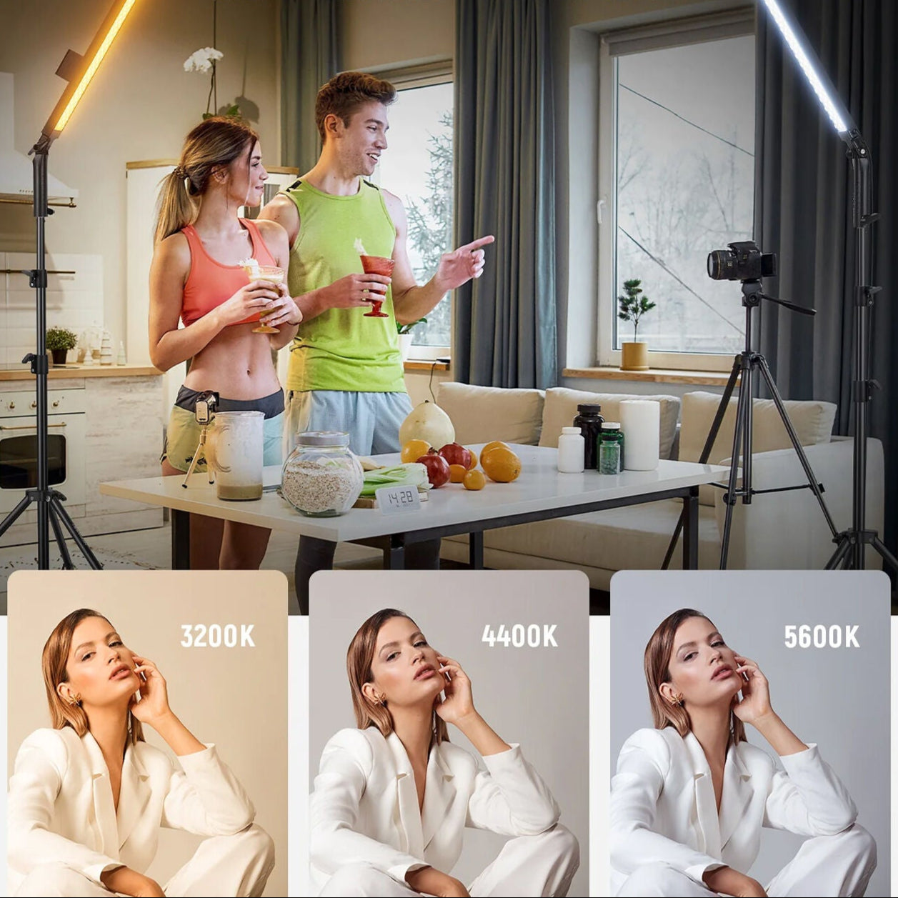 Neewer BH20B Remote LED Light with Filter and Stand Kit