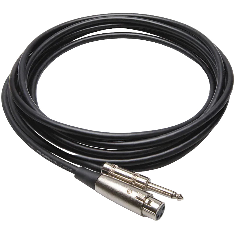 Hosa MCH-110 3m cable featuring 3-pin XLR female connector and 6.3mm TS plug for audio connections.