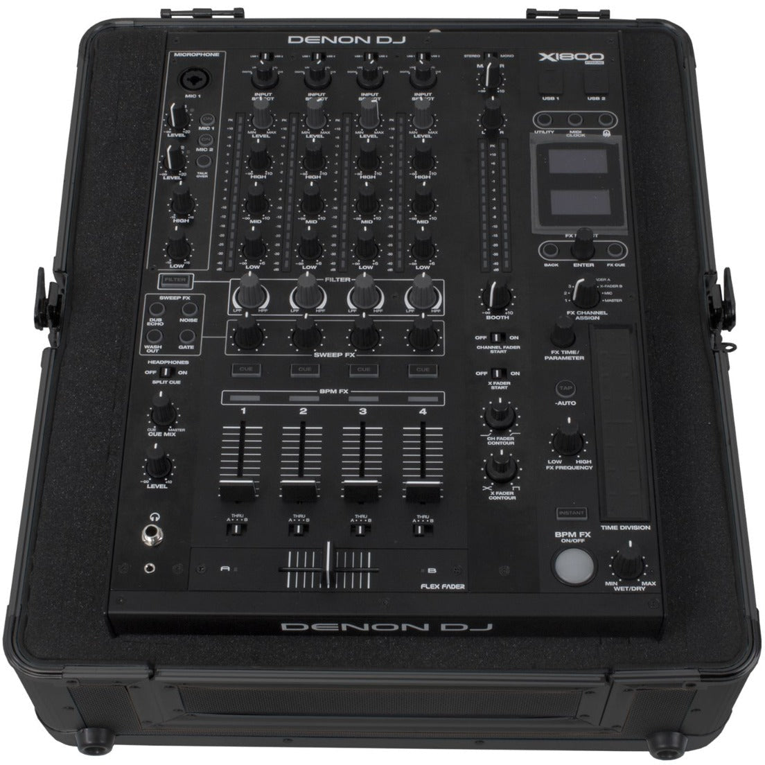 UDG Ultimate Pick Foam Flight Case in black for multi-format DJ equipment with customizable foam interior.