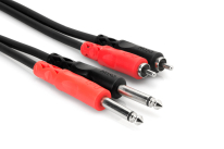 Hosa CPR-201 Dual 6.3mm TS - Dual RCA Kabel 1m