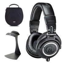 Audio Technica ATH-M50x + UDG Case + K&M Stand Bundle