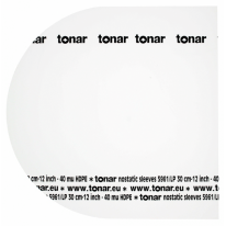 Tonar Nostatic 12" LP Record Inner Sleeves